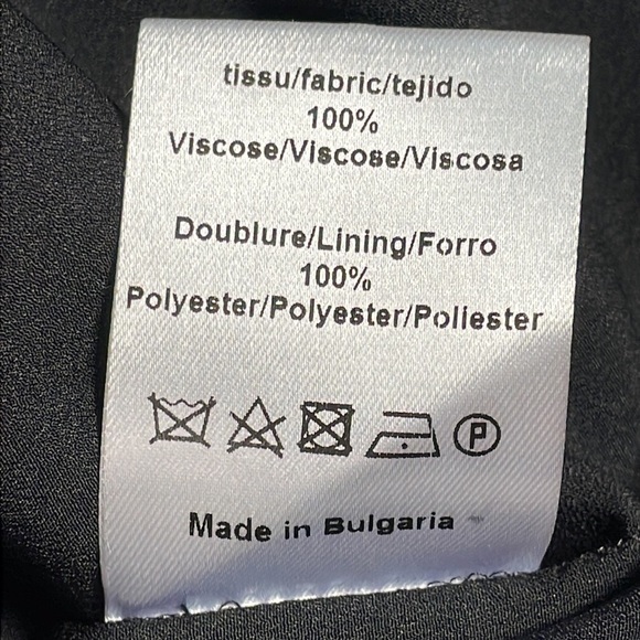 NWT Sandro Raviv Wrap Effect Crepe Dress LBD Sleeveless Cross Front Black Sz M - Picture 16 of 16